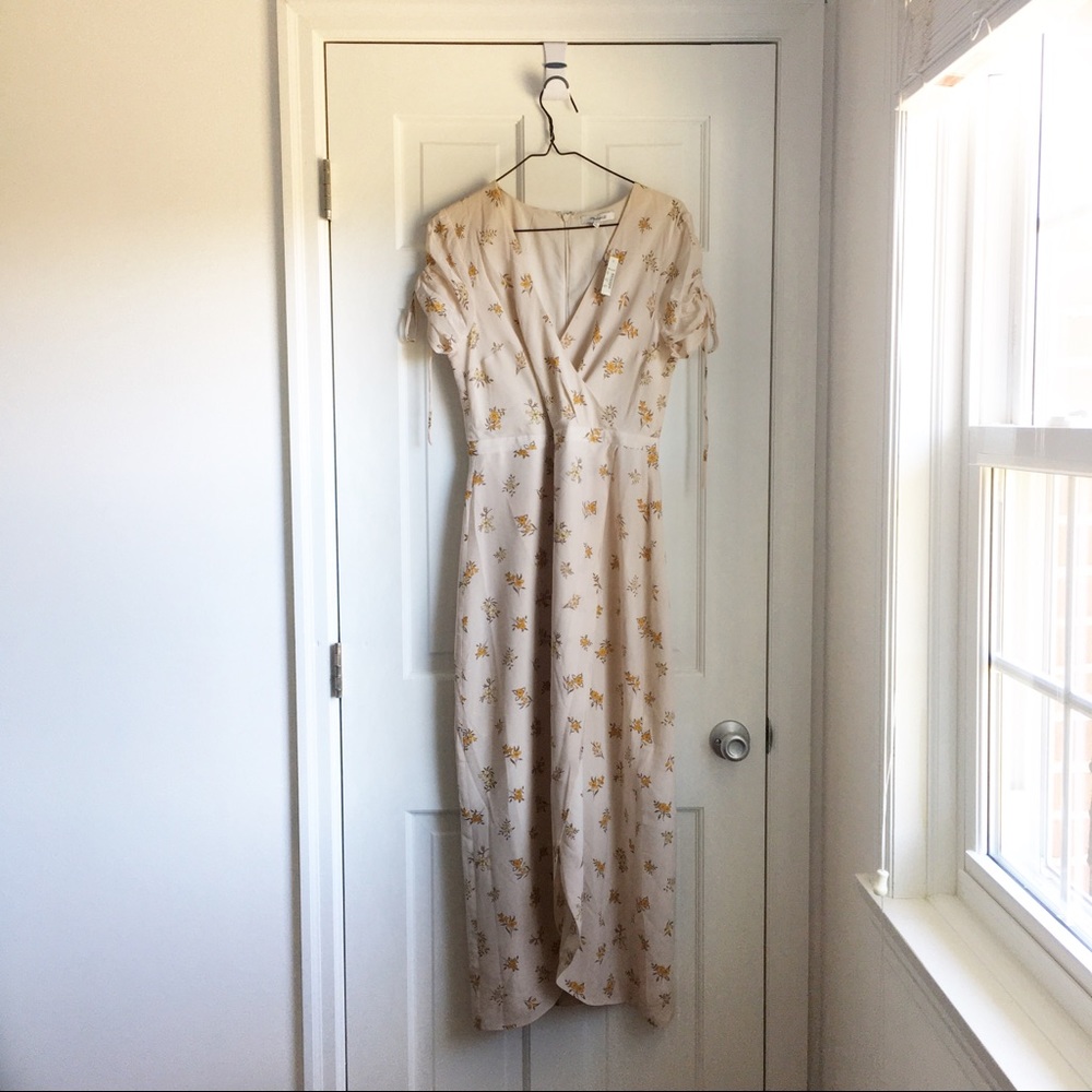 Madewell floral midi wrap dress